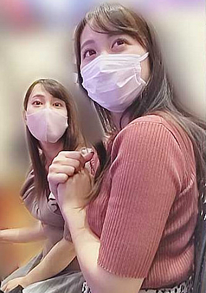 【パチ負け女】【交渉チカン】初パチ6K負けのハイスペック美巨乳2人組／横浜P店　※W即ハメ成功（1名中出し）※画質アップ【高画質】