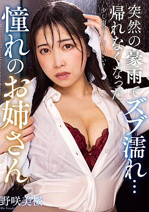 突然の豪雨でズブ濡れ… 帰れなくなった憧れのお姉さん 野咲美桜
