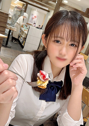 First shooting Complete appearance uncensored Beautiful girl girl with a twin tail with an innocent face who does not know an adult yet 2 times cum shot