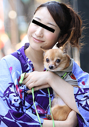 犬の散歩中に犬好きな浴衣美人をナンパゲット！
