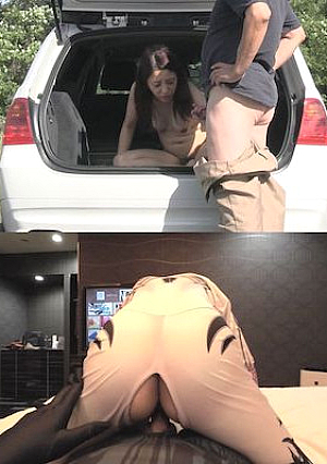 【個撮・カーセックス&戦隊コスプレ中出し】〈ドスケベ地方妻50歳〉チンポ大好きなPTA会長に露出プレイで上下のお口にしっかり咥えさせホテルで生マンコに大量種付け