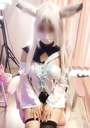 【神乳コスプレ配信】Vtuber白上フ〇キ伝説のIcupさほちゃん、至福のコスパイズリッ