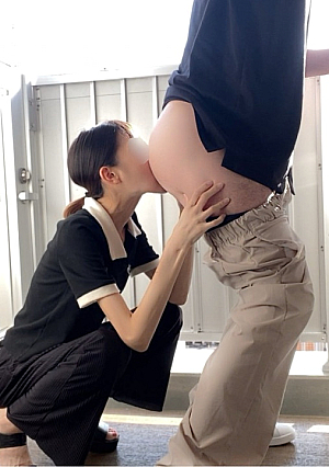 Weather blow job is done without hands and immediately licks the anus and the sperm is swallowed [Full face exposed] Koenji menhera type 24 years old second-hand clothes shop clerk 23