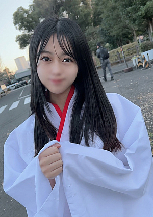 顔出し3日間限定学園では学級委員を務める真面目で可愛い女 ◯ ◯ 生をバイト先の巫女姿に・・・神に仕える身である女 ◯ ◯ 生の知られざるもう一つの顔は貪欲で感度抜群のド淫乱な女のこ