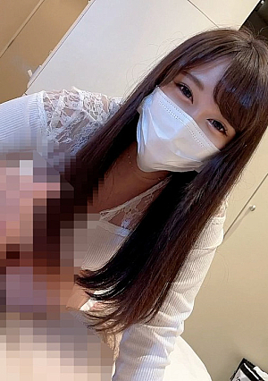 【個撮】１９際の敏感美女電マで外イキ　淫語手コキで即発射