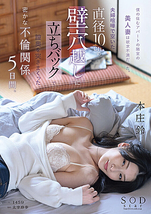 [Reducing Mosaic] The Beautiful Wife In The Apartment Next Door To Me Was Sexually Frustrated. For Five Days, We Had A Secret Affair, Where I Penetrated Her Vagina From Behind While Standing Through A 10cm Hole In The Wall That Had Been Made During A Marital Quarrel. Honjo Suzu