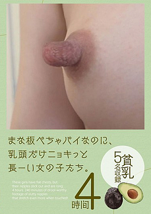 まな板ぺちゃパイなのに、乳頭だけニョキっと長ーい女の子たち。4時間