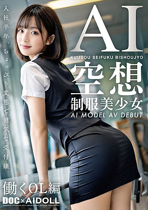 [Reducing Mosaic] Fantasy Uniformed Beautiful Girl AI MODEL AV DEBUT Working Office Lady Edition