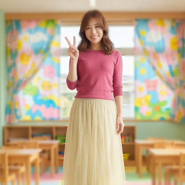 幼〇園の人妻保育士 笑顔が可愛い黒髪ロング先生が時に生〇徒のパ〇の巨根に寝取られる