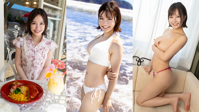 [Neat and clean female announcer] A 27-year-old young wife with a short cut who looks like Natsumi. Escapes to the summer sea with her cheating partner. The best cheating creampie sex with the best married woman with a beautiful face and beautiful voice [Summer memories...]